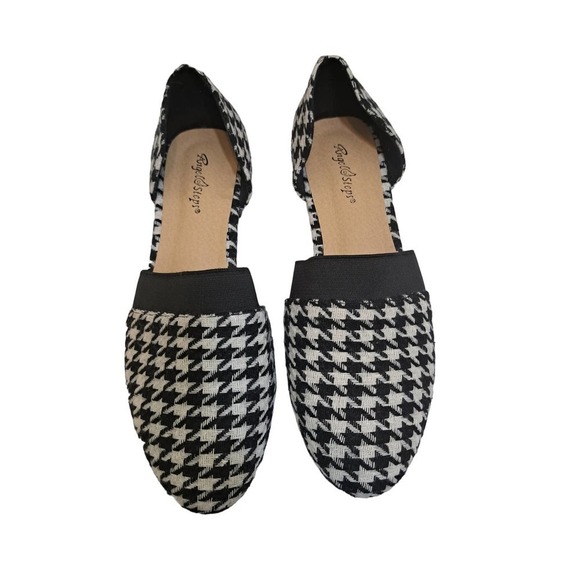 Angel Steps Shoes - Angel Steps Houndstooth Flats Size 8M